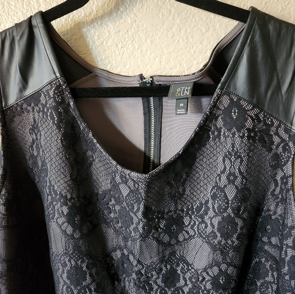 Lane Bryant Black Lace Skater Dress
